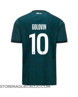 AS Monaco Aleksandr Golovin #10 Maglia Gara Trasferta Repliche 2024-25 Maniche Corte